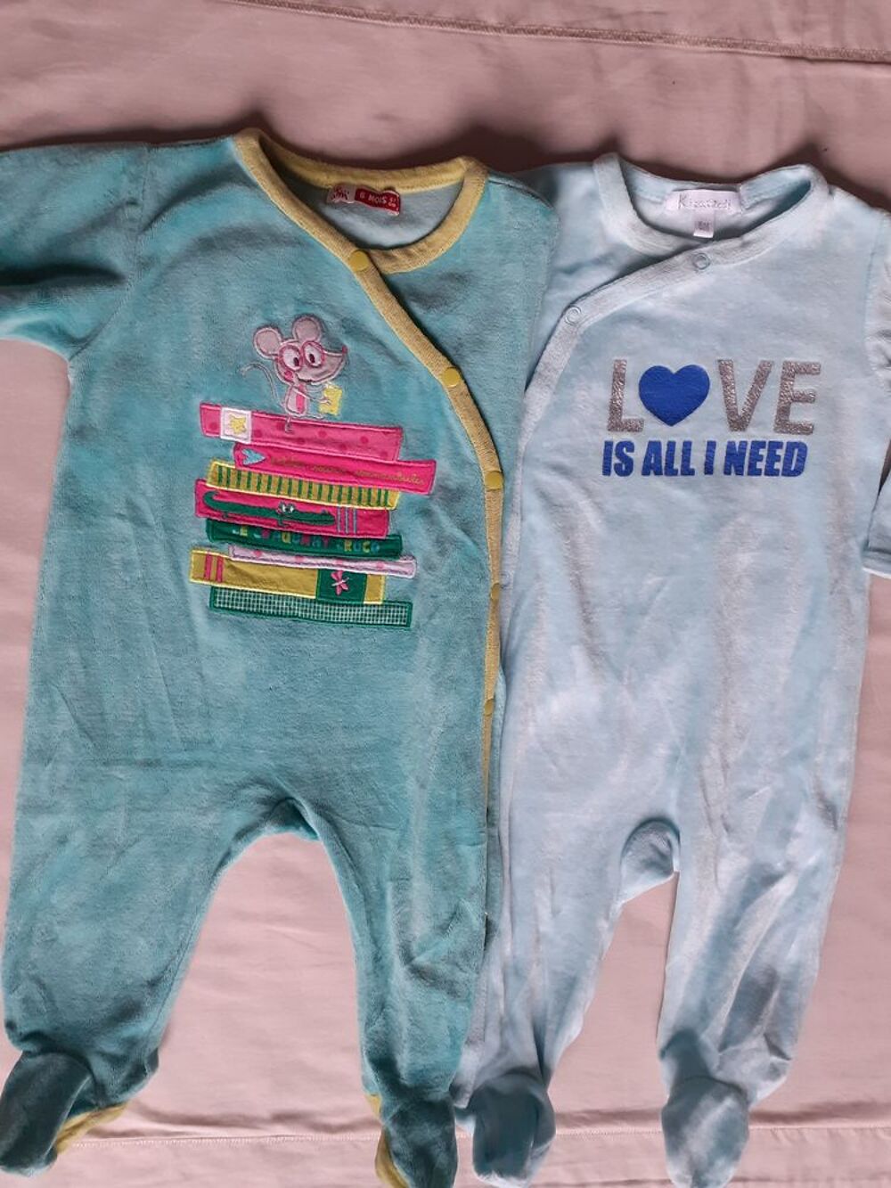 Lot de 2 pyjamas hiver fille 6 mois Puériculture