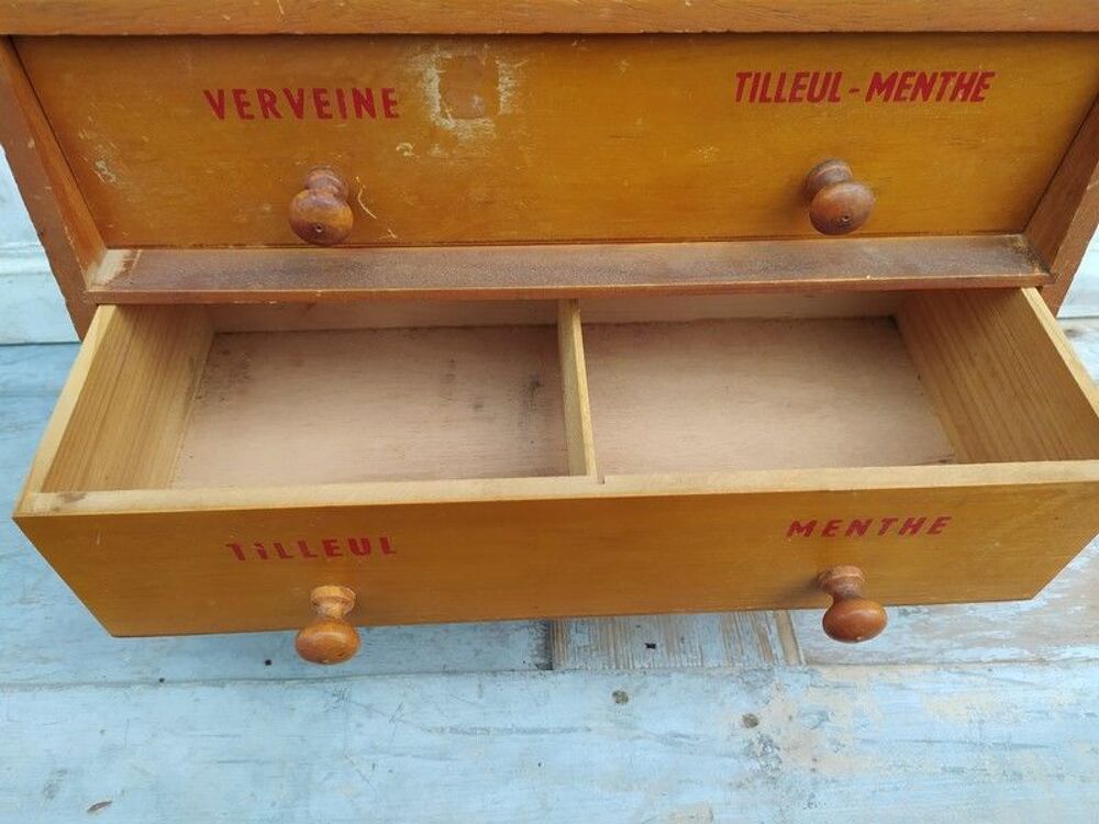 Petit Meuble de M&eacute;tier &agrave; Tiroirs Th&eacute; Tisane Vintage Meubles