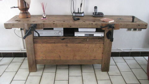 tabli de menuisier remis en tat et transform en buffet 890 Corbelin (38)