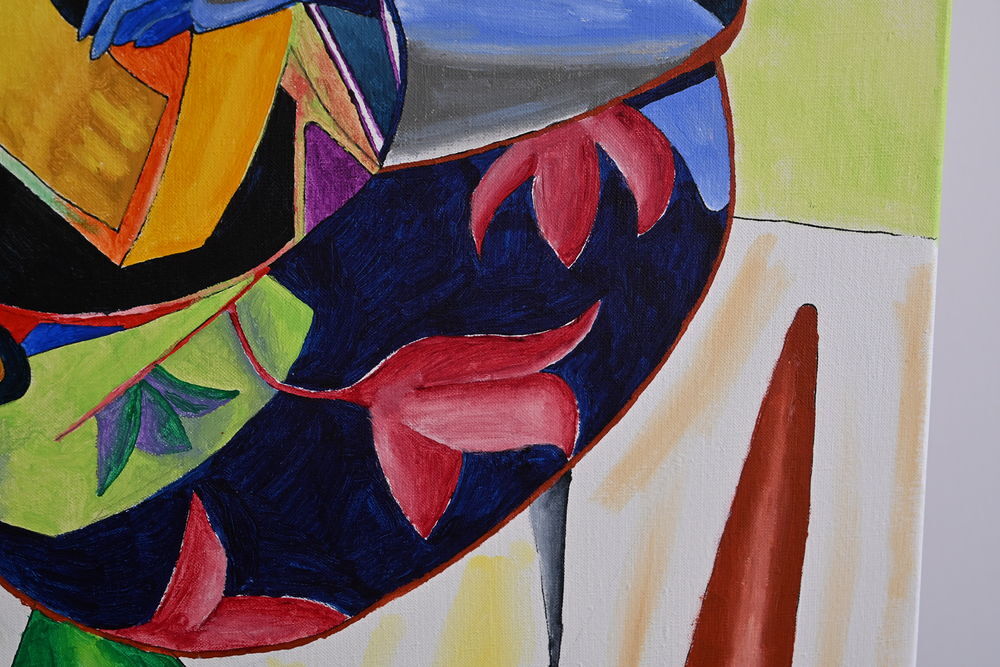 Tableau acrylique sur toile - La musicienne Décoration