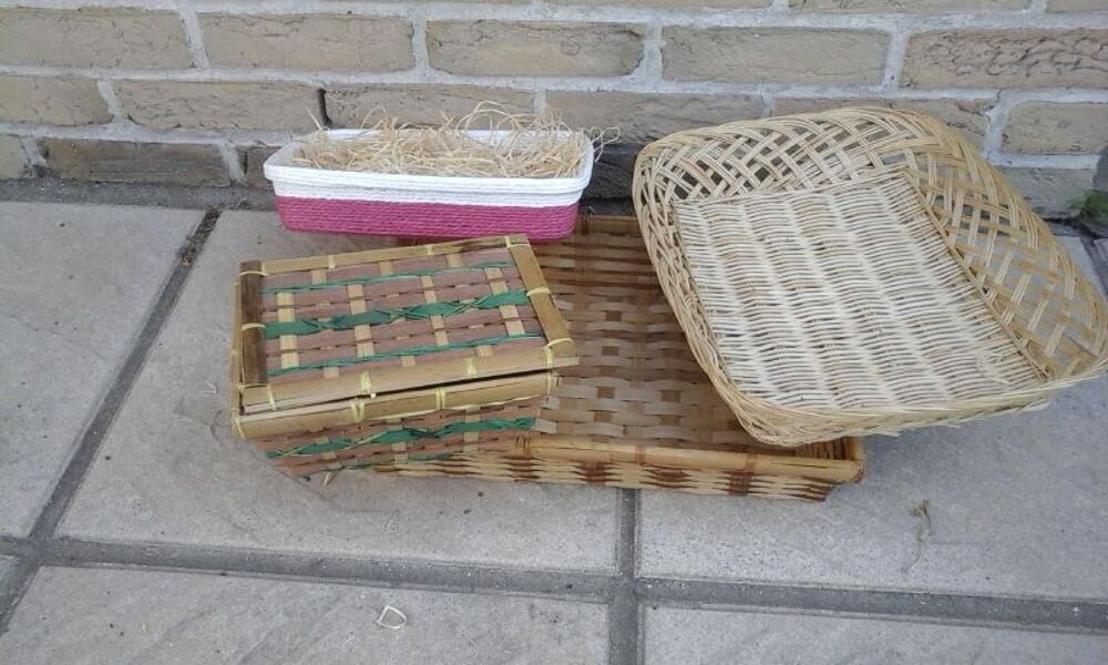 Vannerie, 7 paniers osier
Décoration
