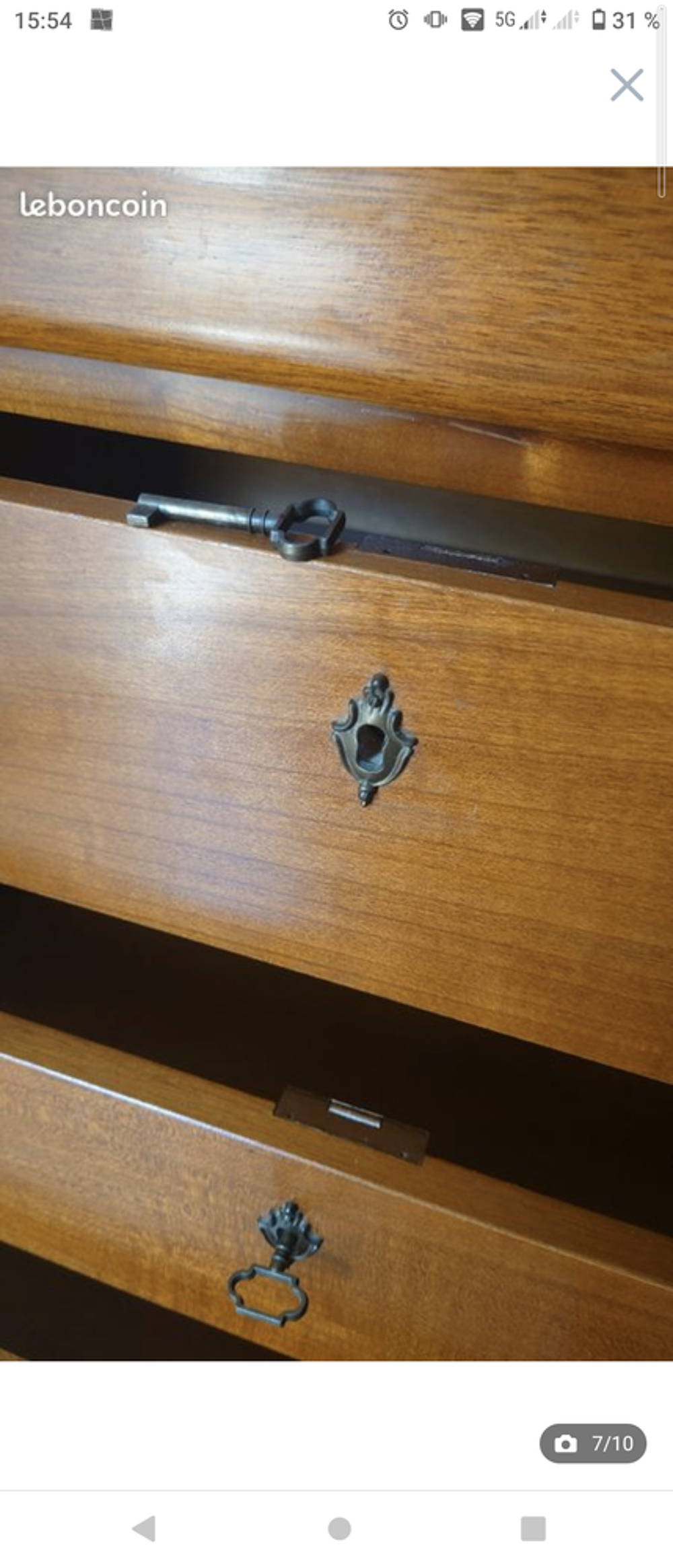 Commode en merisier | 1 tiroir et 4 tiroirs &agrave; cl&eacute;s Meubles
