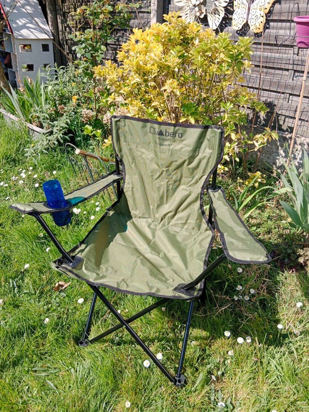 Chaises pliantes de camping &quot; avec porte-gobelet &quot; (prix d&eacute;gressif) Jardin