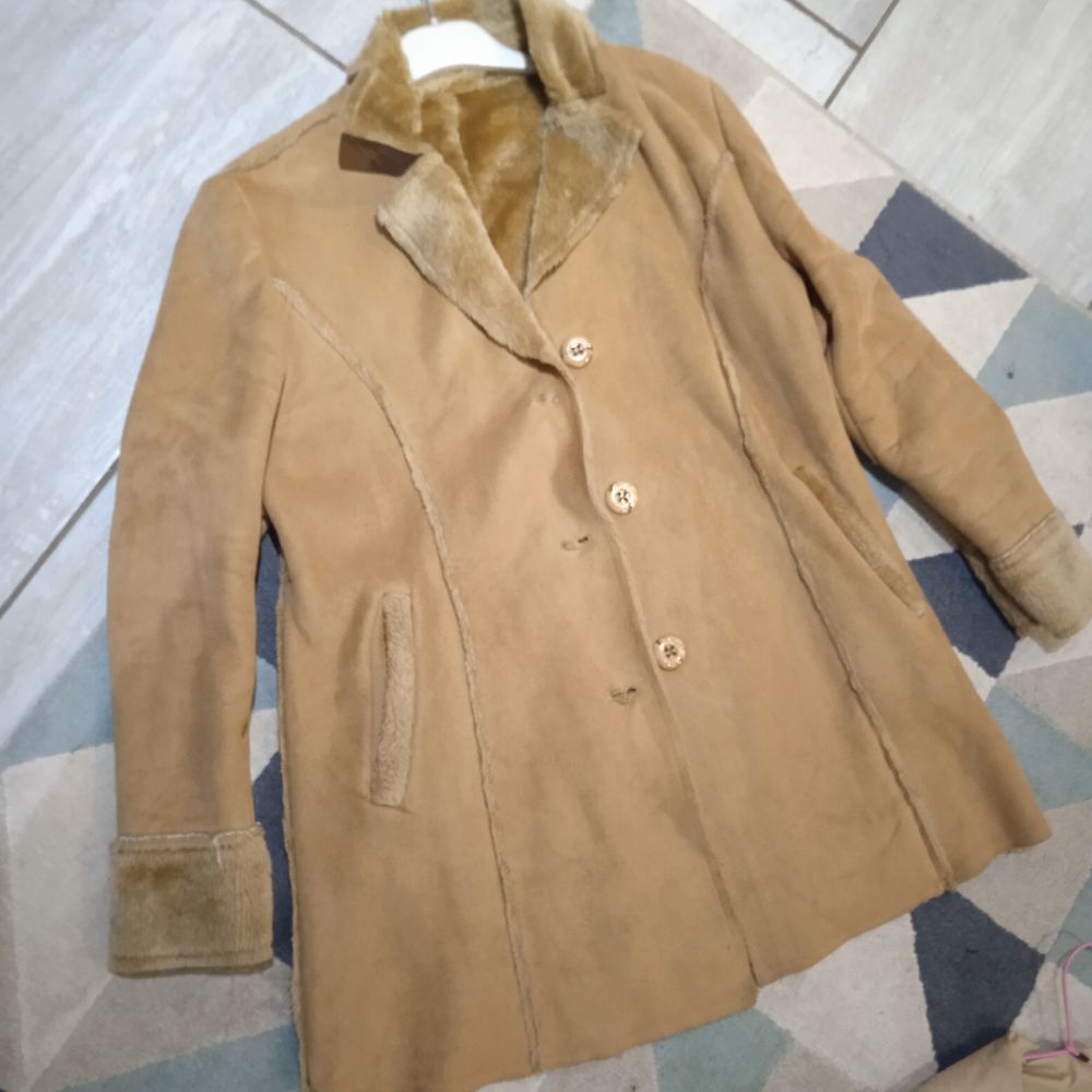 Veste marron fourrure synth&eacute;tique &agrave; l'int&eacute;rieur t 38/40 Vêtements