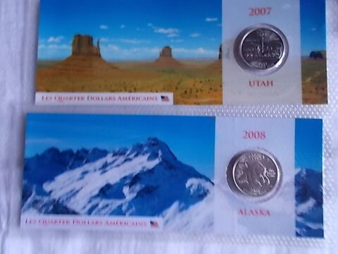 4 ,blisters avec  Quarter Dollar  15 Chissey-en-Morvan (71)