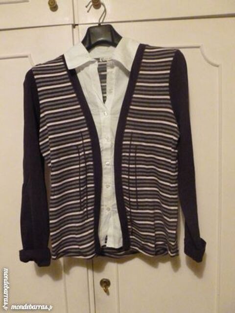 Gilet rayé sur manches et col blanc 5 Thiais (94)