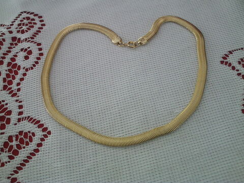 Collier ancien dor� or fin mailles serpent souples N� 27 10 Beaune (21)