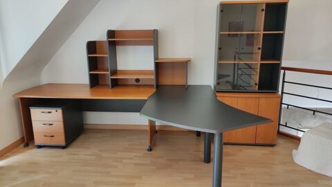 Bureau entreprise, bloc tiroir, tagre + meuble rangement 500 Laill (35)