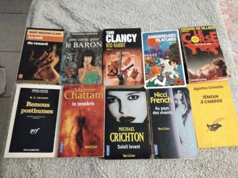 Lot 10 polars / thrillers ? Chattam, Clancy, Christie, Nicci Thionville (57)