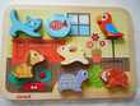 Puzzle encastrement bois 7 animaux JANOD Jeux / jouets