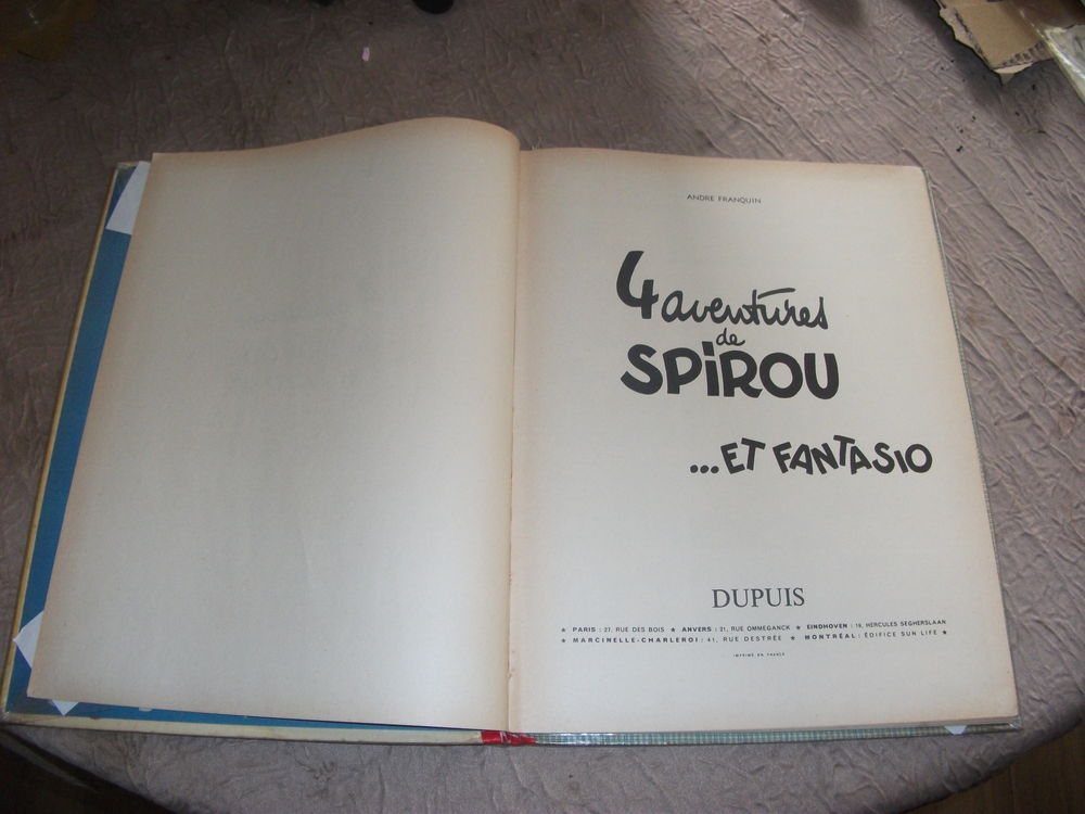 BD 4 aventures de Spirou Livres et BD