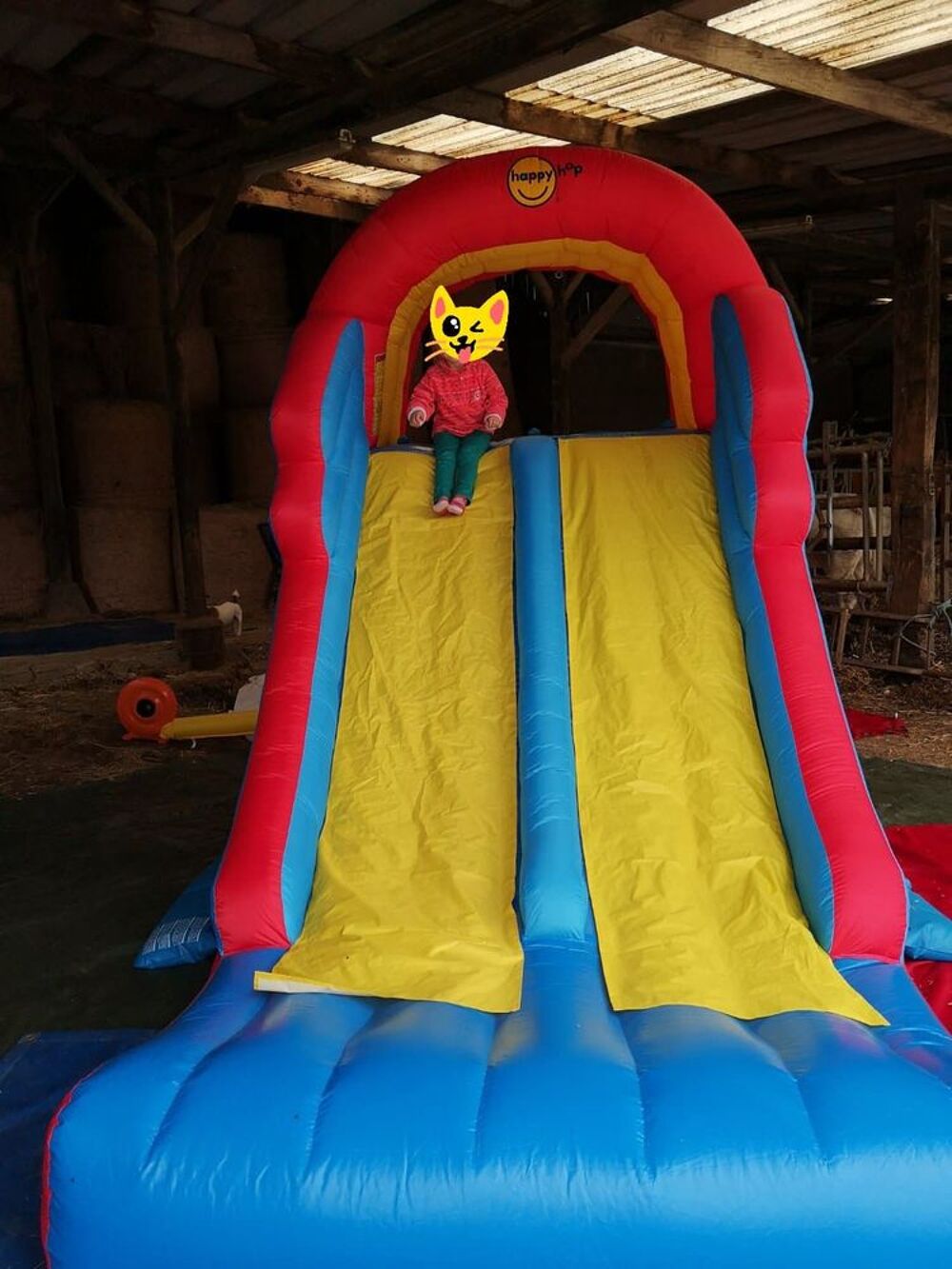 Ch&acirc;teau gonflable Happy Hop avec double piste de toboggan Jeux / jouets