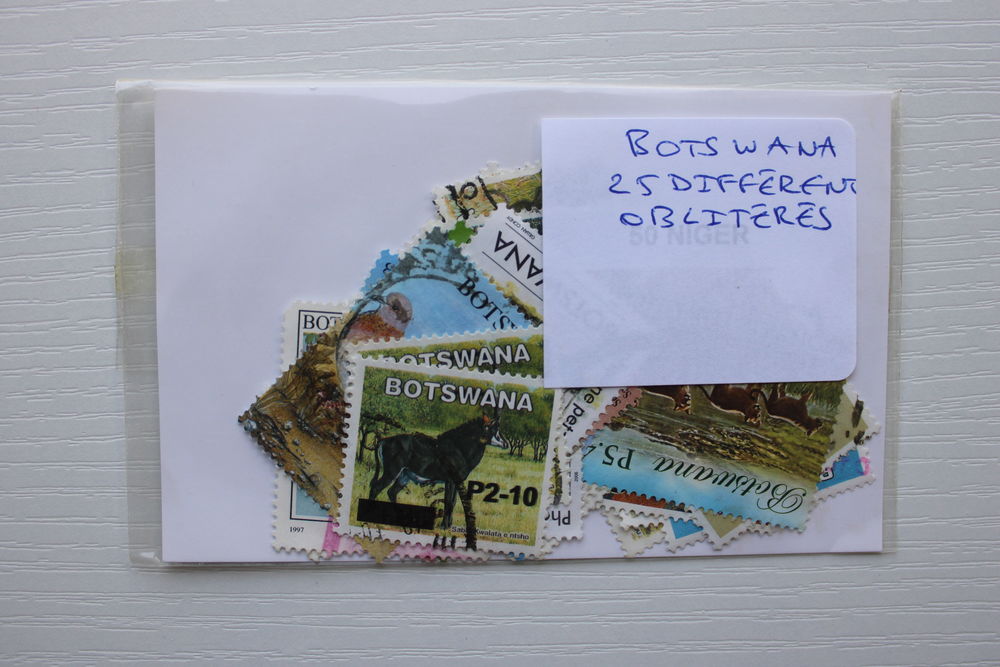 Botswana 25 timbres diff&eacute;rents oblit&eacute;r&eacute;s 