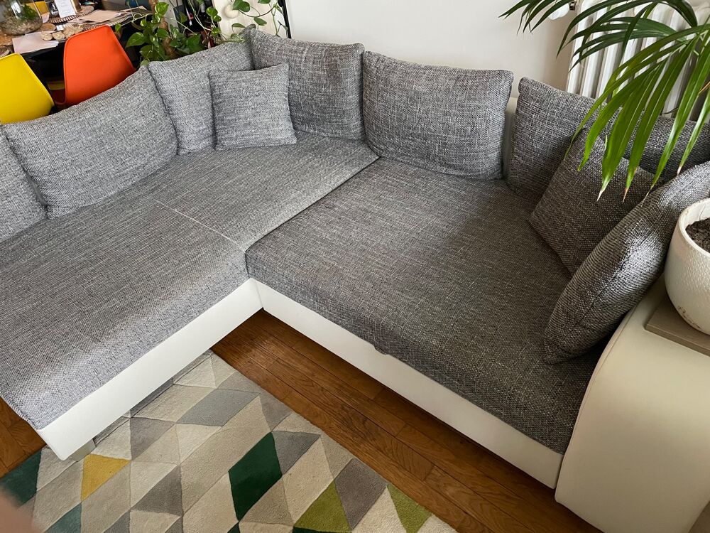 Canap&eacute; d'angle en tissu convertible en lit KING SIZE Meubles