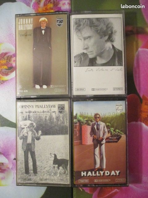 Cassettes audio Johnny Hallyday - K7 �tiquette papier 0 H�rouville-Saint-Clair (14)