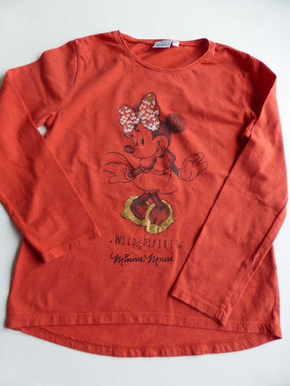 Disney t-shirt Minnie Mouse manches longues orange 8 ans Vêtements enfants