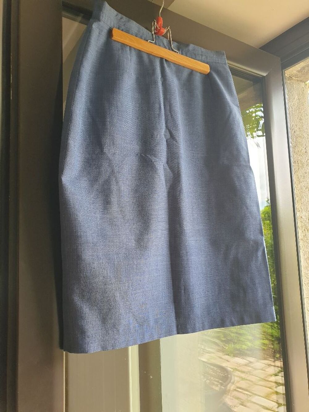 Ensemble bleu ciel l&eacute;ger, vintage : Veste et jupe Vêtements