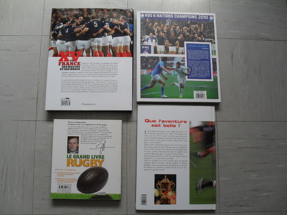 Lot Livres sport rugby tournoi coupe du monde ou au d&eacute;tail Livres et BD