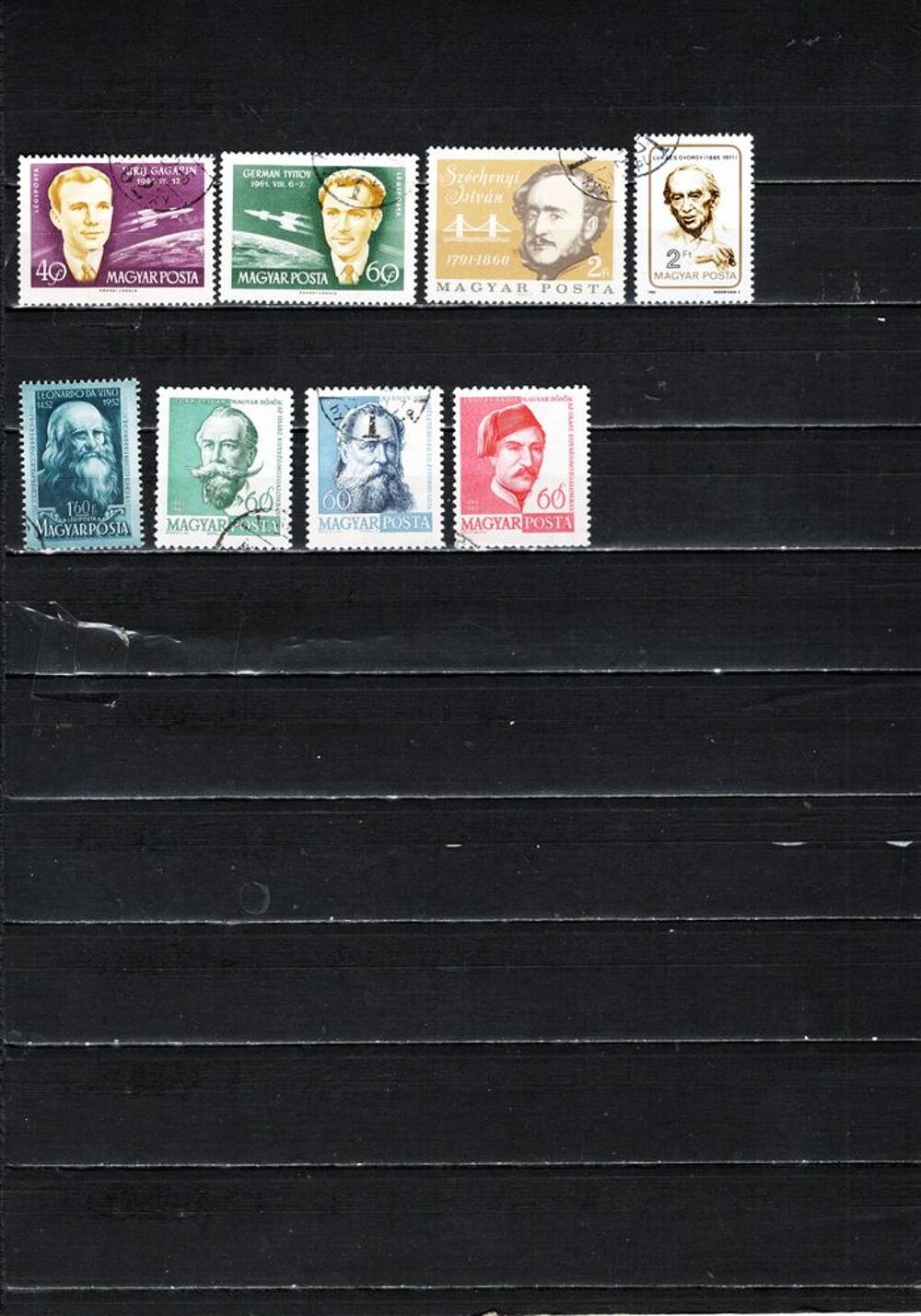 lot de 75 timbres de HONGRIE avec des PERSONNALITES 