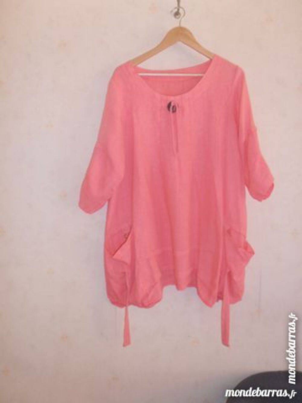 Tunique en lin orange (77) Vêtements