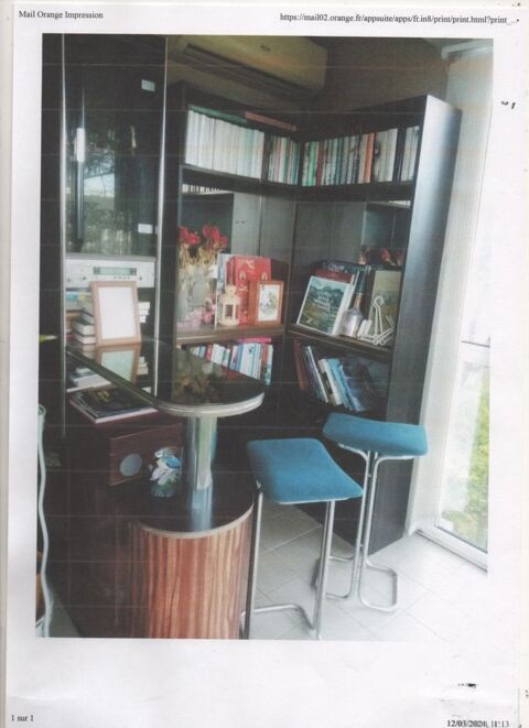 Bar et Bibliothèques + 2 tabourets PRIX à débattre 350 Louerre (49)