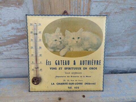 Thermom�tre Glacoide Publicitaire Chats Vins Charit� / Loire 40 Loches (37)