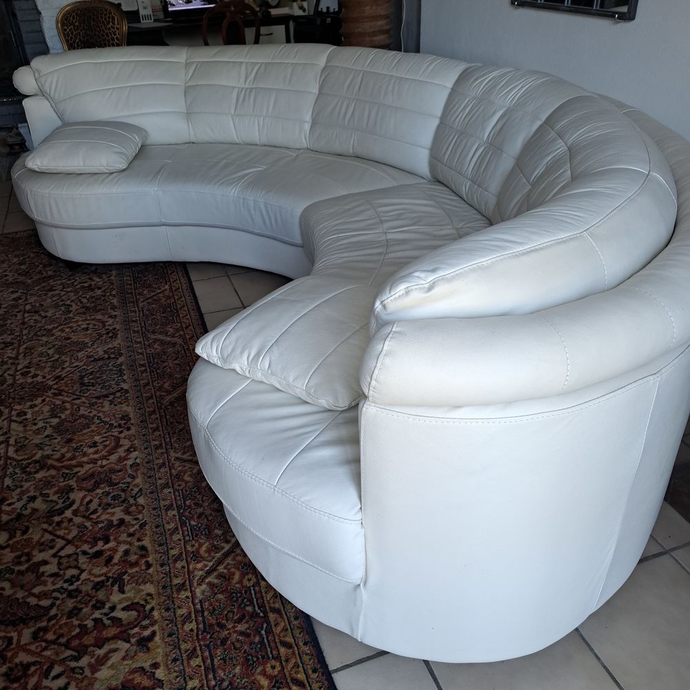 canap&eacute; cuir blanc Meubles