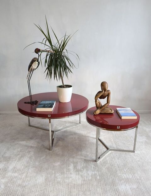 Magnifique rare duo de tables basses, collection ?'SATELLITE 550 Crteil (94)