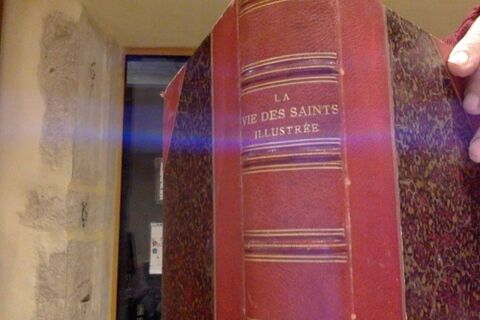 Livre ancien   la vie des saints illustrée  pour chaque jour 0 Bruailles (71)