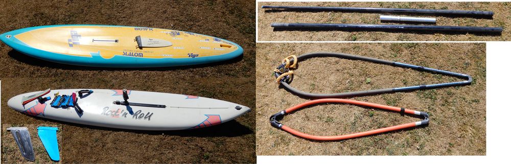 pack planche &agrave; voile avec combinaison et accessoires Sports
