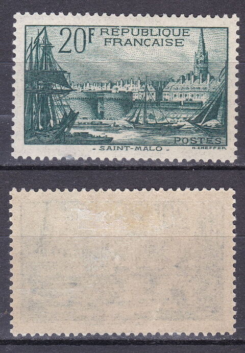 Timbres EUROPE-FRANCE-1938 YT 394 6 Lyon 5 (69)
