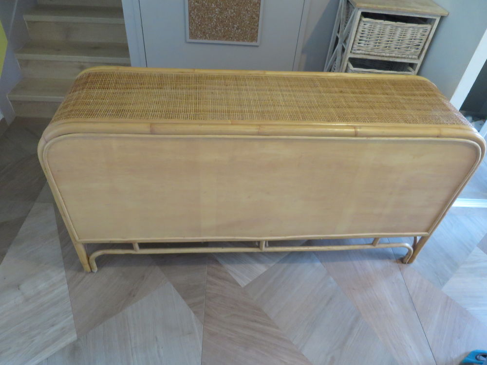 VINTAGE - Buffet bas 2 portes -rotin tress&eacute;-bambou -cannage Meubles