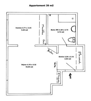  Appartement � vendre 2 pi�ces 39 m�