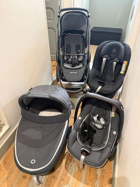 Ensemble nacelle cosy poussette si�ge auto base isofix 400 Buzan�ais (36)