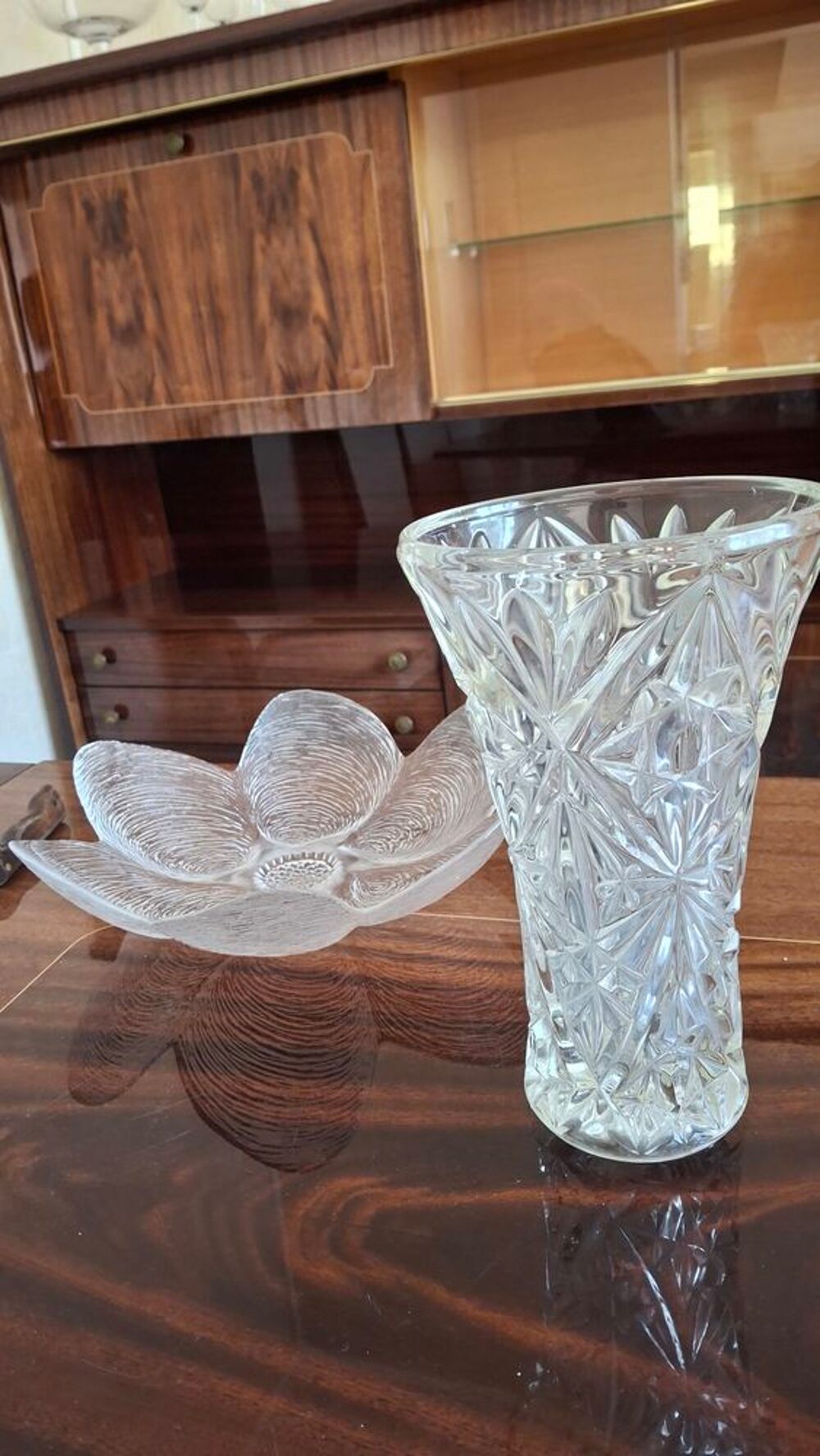 Vase en Cristal d'Arques et / ou coupe &agrave; fruits en verre. Décoration