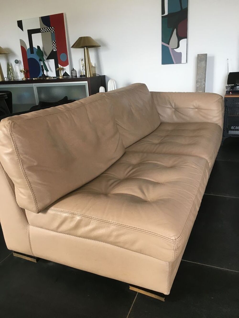 Canap&eacute; cuir 3 places roche bobois Meubles