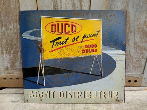 Plaque Tôle Publicitaire Peinture Duco Garage Automobile 
70 Loches (37)