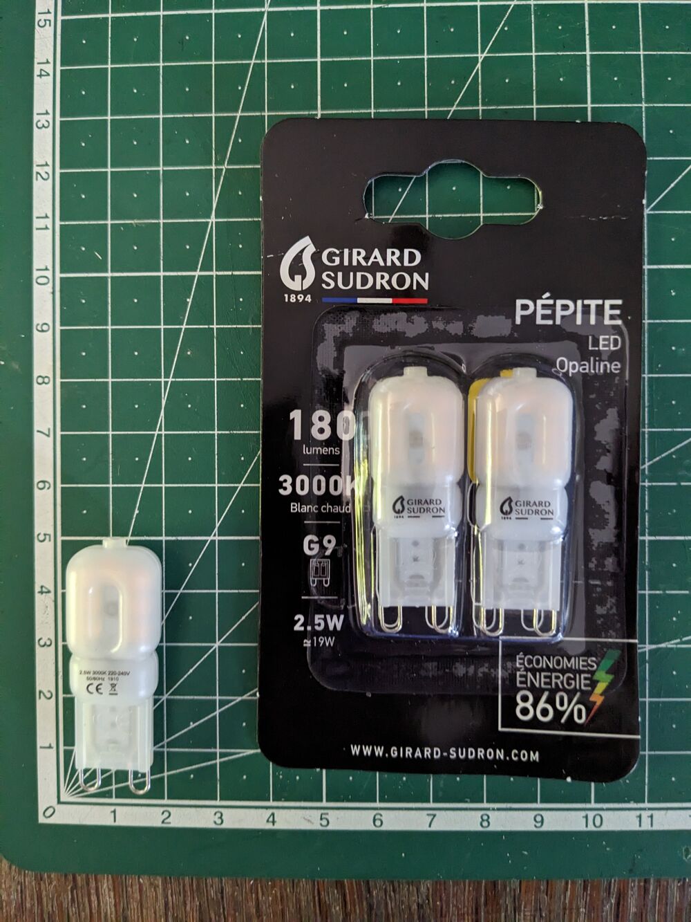 2 Ampoules p&eacute;pite capsule G9 180 lumens 2,5 w LED
Frais de p Bricolage