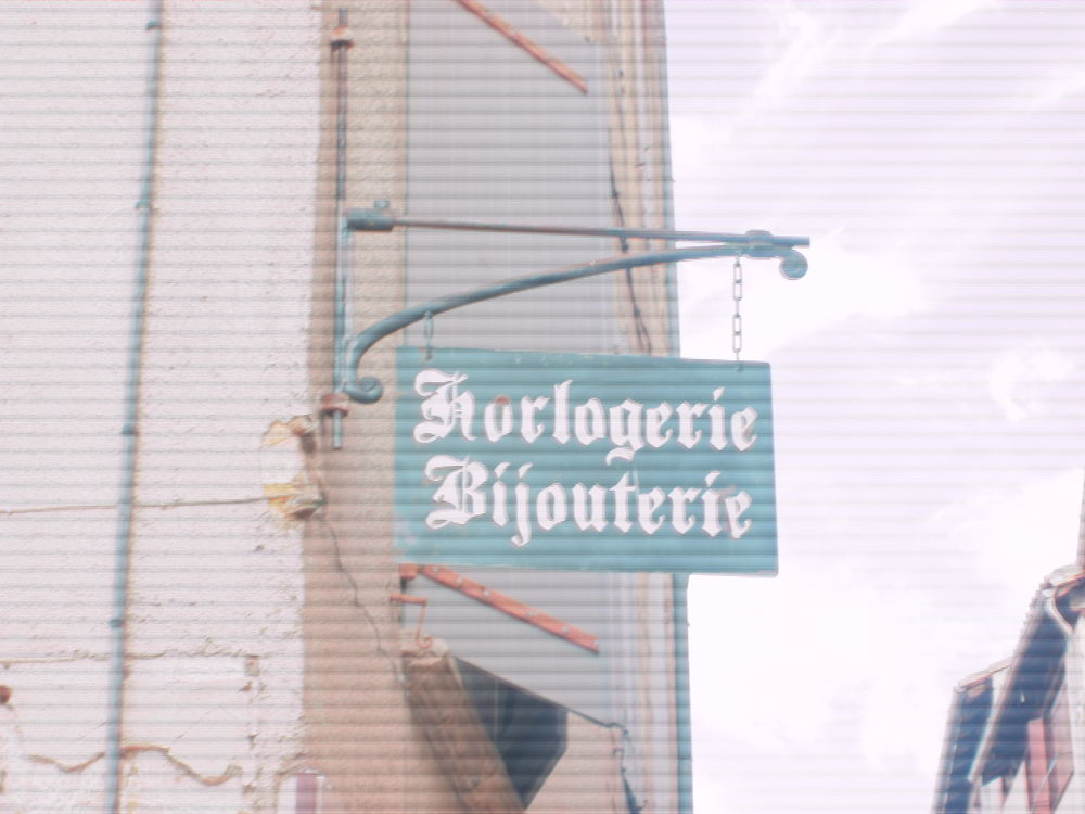 Enseigne en drapeau Bijoux et montres