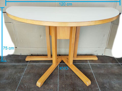 BAUMANN France, Table ronde demi-lune bois naturel marron 56 Foncine-le-Haut (39)