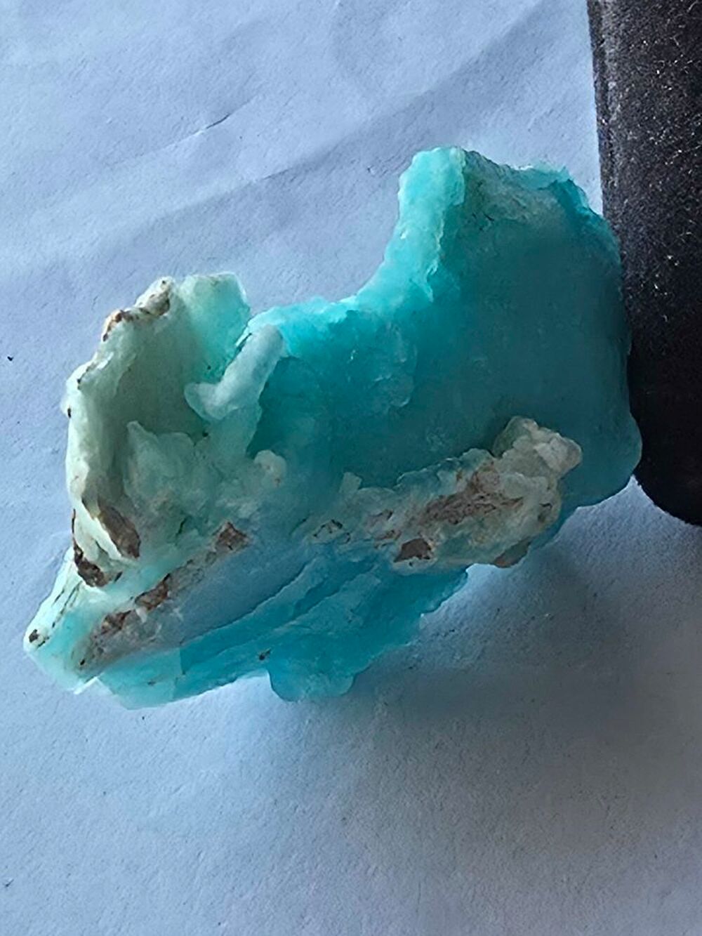 H&eacute;mimorphite Bleue du Congo-Collection Personnelle-21g 