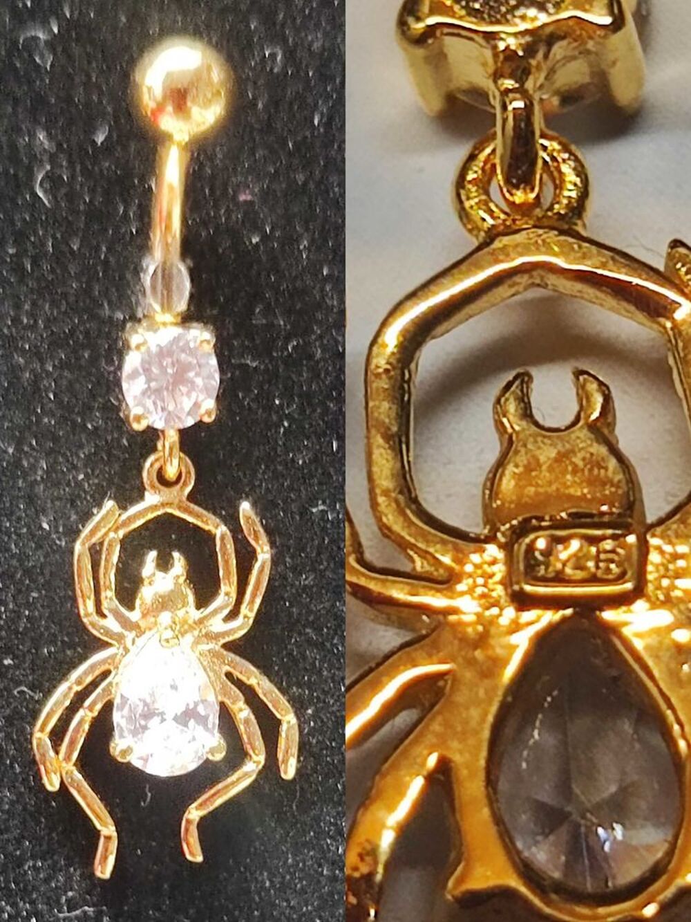 piercings nombril argent 926 Bijoux et montres