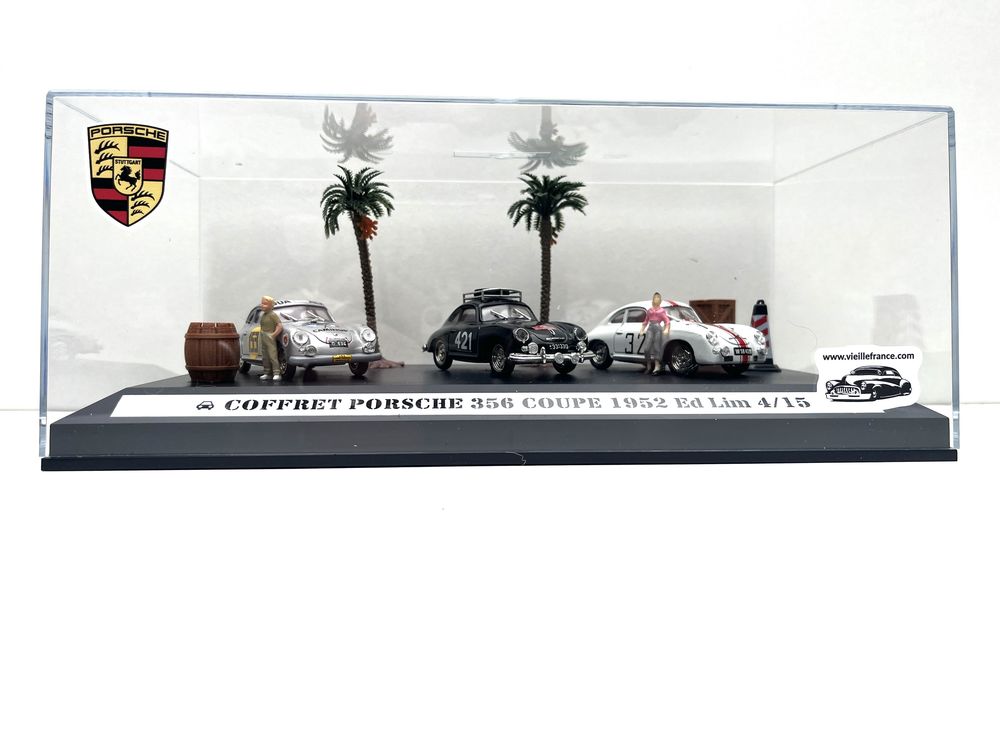 Coffret avec trois Porsche 356 Coup&eacute; 1952 en &eacute;dition limit&eacute;e Jeux / jouets