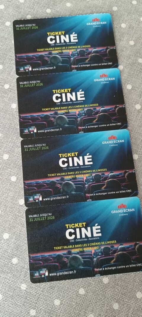 tickets cinema 8 Feytiat (87)