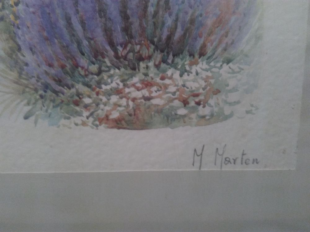 Aquarelle 19&eacute;me sign&eacute; Décoration