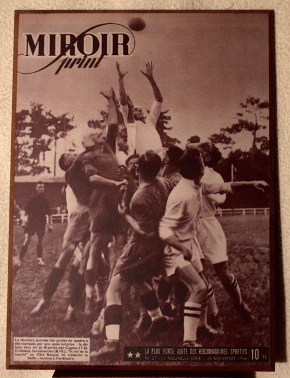 "BIARRITZ OLYMPIQUE 1946 " Décoration