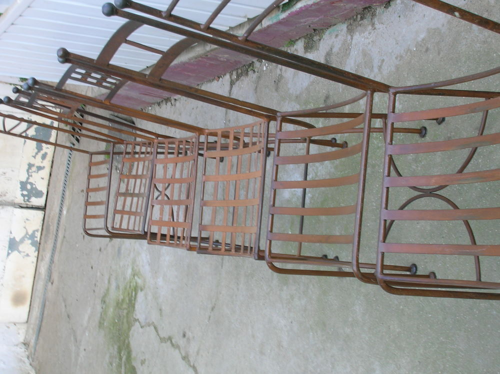  6 chaise fer forge Jardin