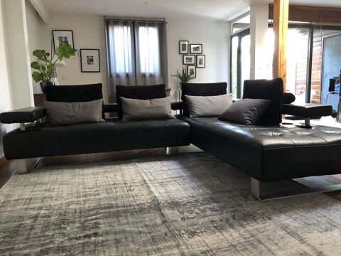 canap� cuir noir  360 Tours (37)