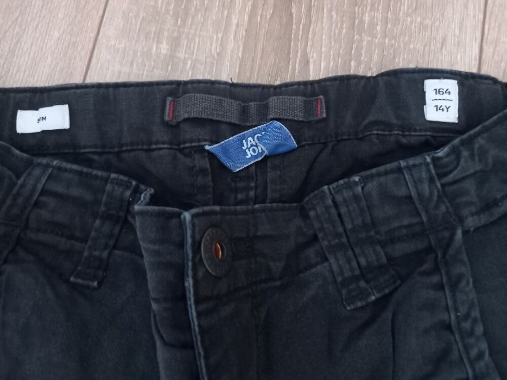 Pantalon cargo slim noir marque Jack &amp; Jones taille 14 ans Vêtements enfants