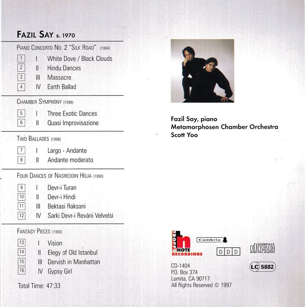 CD Fazil Say Metamorphosen Chamber Orchestra CD et vinyles
